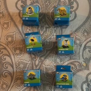 Animal Building Blocks Set - Blue and Green
